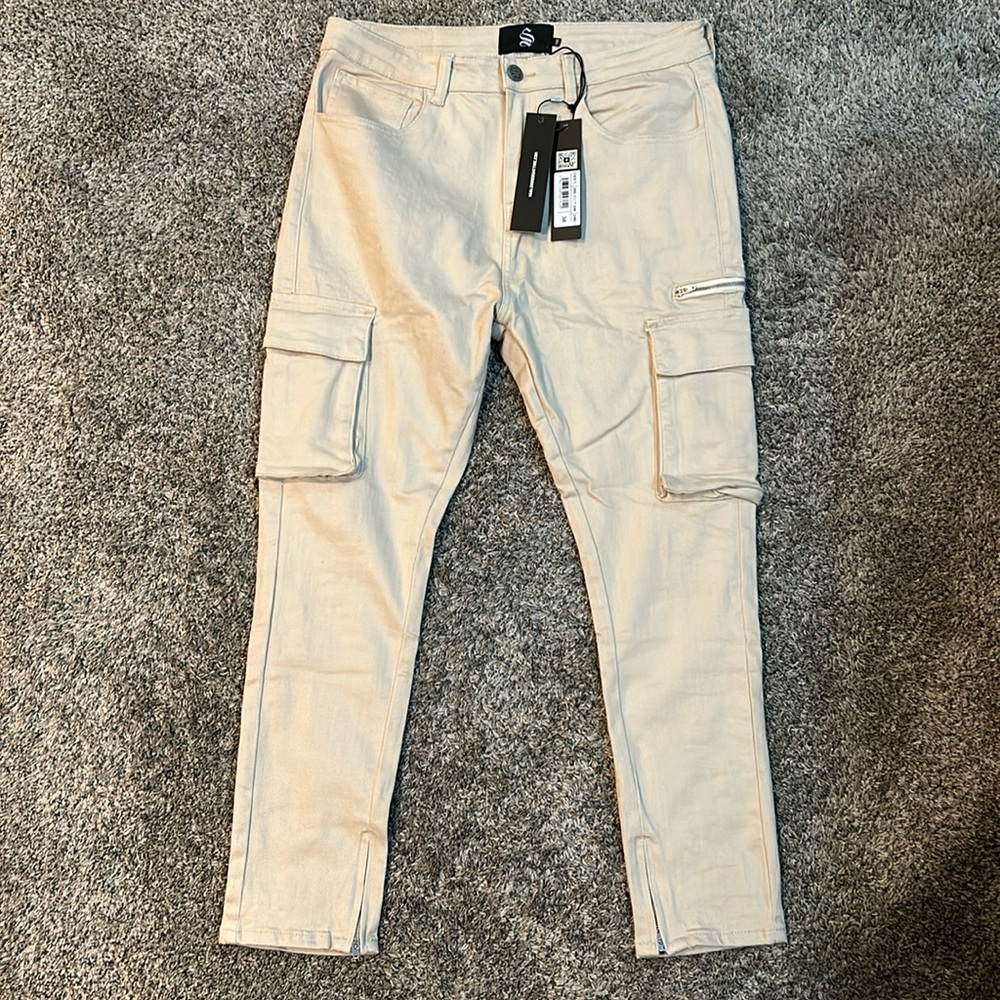 Sinners Attire Cargo Utility Jeans size 34 waist 31 length BRAND NEW WITH TAGS